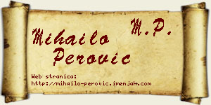 Mihailo Perović vizit kartica
